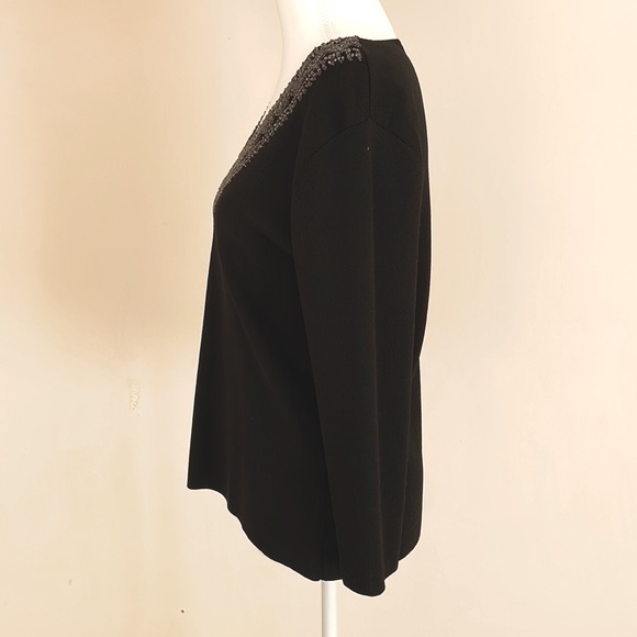 Liz Jordan Womens Top Size M Black - Picture 3 of 7